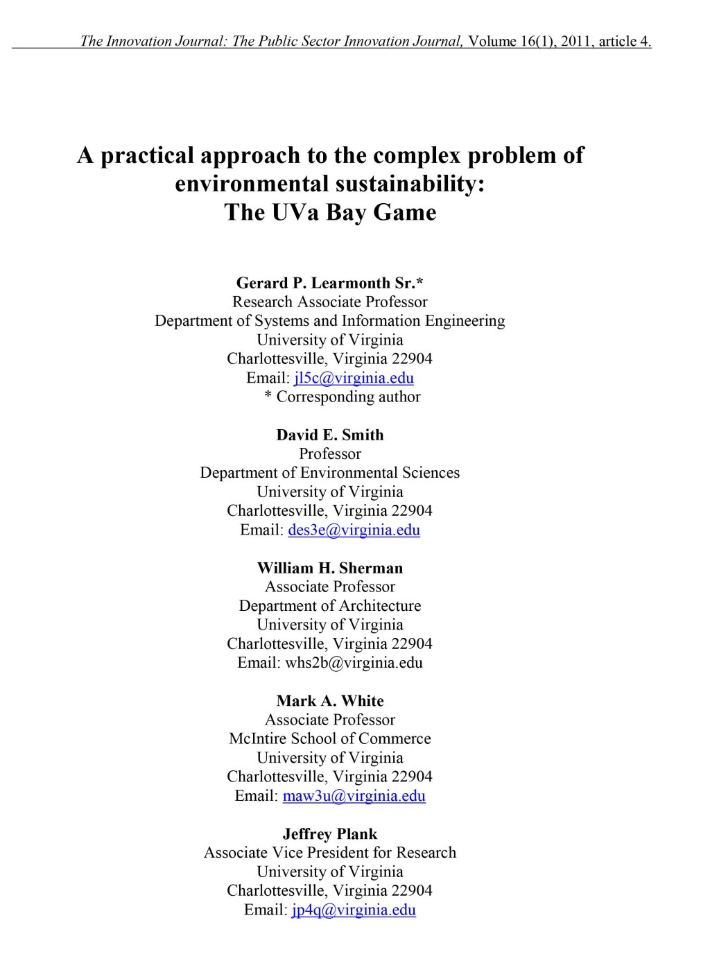 A practical approach to the complex problem of environmental sus